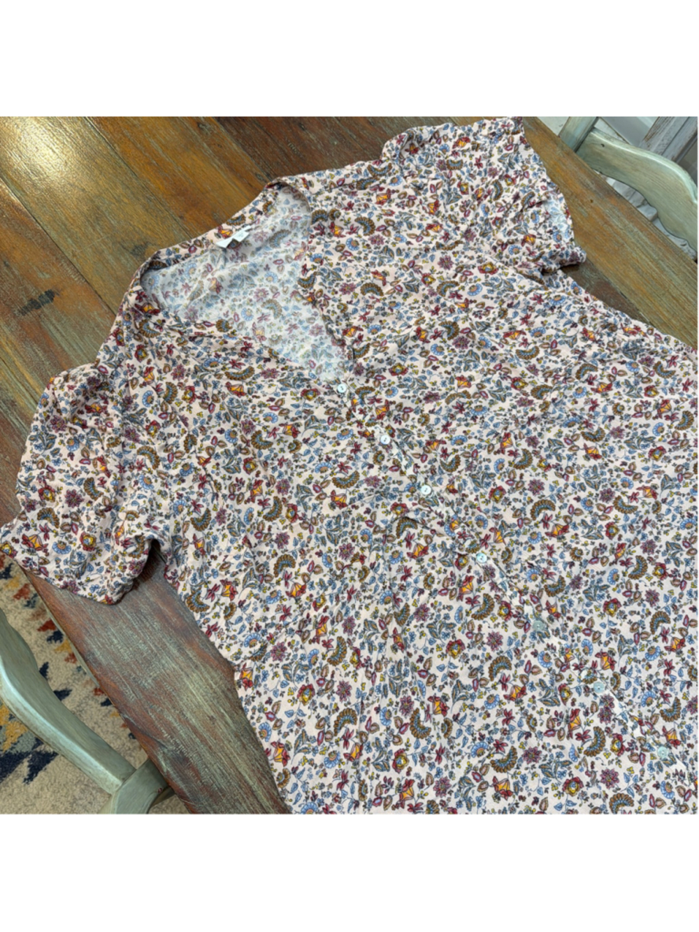 J.Jill Floral Paisley Button-Front Midi Dress with Pockets Pink Multi - Size 3X